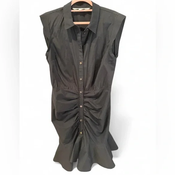 Veronica Beard Ruched Shirtdress - Picture 2 of 7